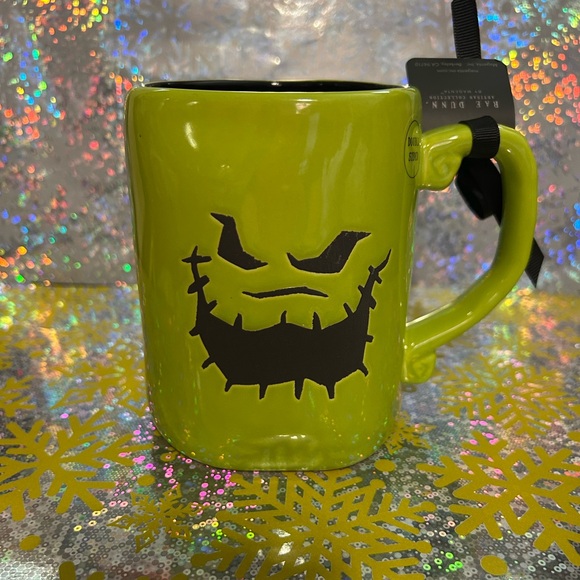 Rae Dunn Other - Rae Dunn Disney Oogie Boogie Green Halloween Mug with Black Face Design
